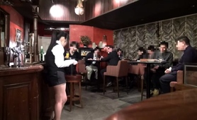 Attractive Japanese Barmaid Has Intense Hard Meat Cravings