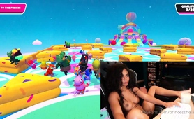 Webcam Model With Big Tits Plays Video Games Fully Naked