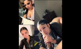 Seductive Ebony Girl Sucks Big Black Cock Clean In Pov