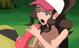 Perky Tittied Anime Cutie Sucks Off A Meat Pole Outdoors
