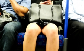 Slender Amateur Babe With Sexy Legs Voyeur Upskirt In Public