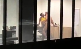 Black Babe And White Guy Caught Having Sex At The Office
