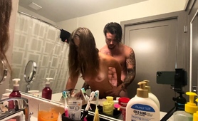 Amateur Couple Enjoying Hot Sex Action In The Bathroom